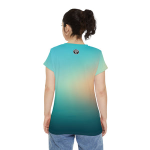 Women's It's Like Sublimated Shirt - Turquoise Fade