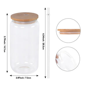 HEALING HORIZON + LUNA MOTH GLASS CUP (BAMBOO LID + 2 STRAWS) 16OZ